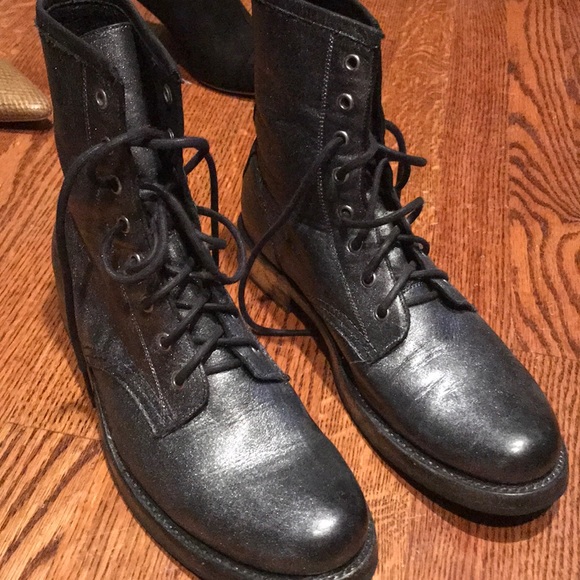 Frye Shoes - Frye Combat silver